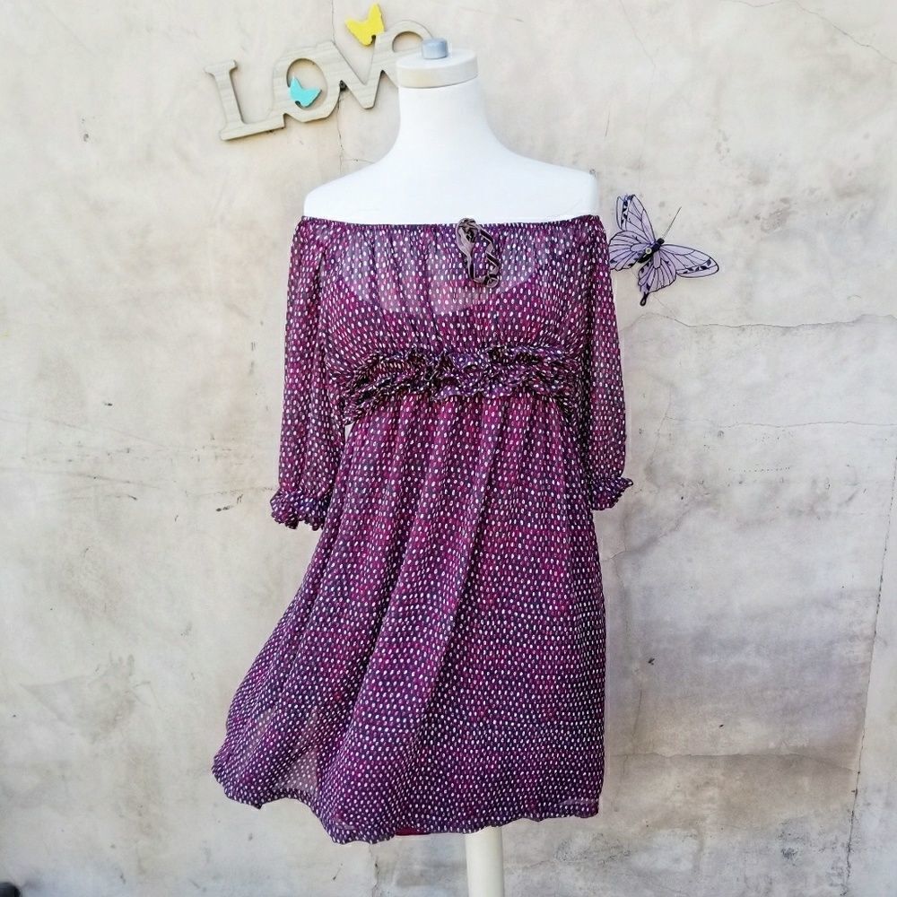 Line & Dot boho off the shoulder dress